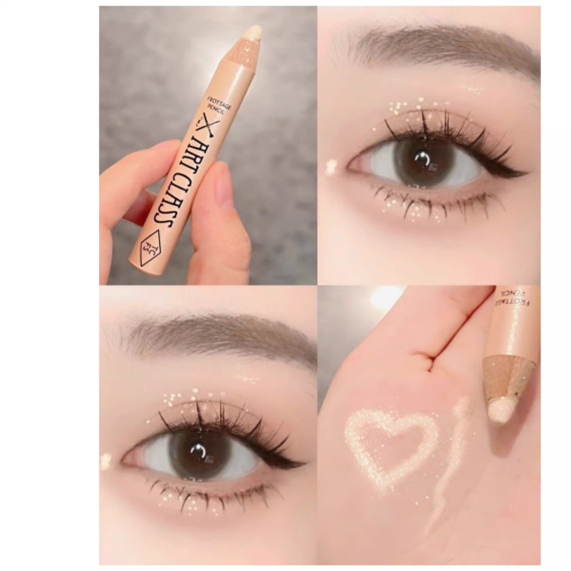 T Ol Fochool Cool/Eye Shadow Stick Champagne Pearlescent Glitter Eye Makeup