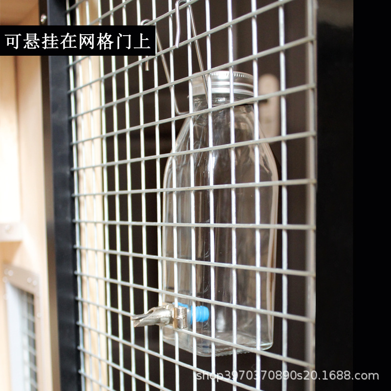 Factory wholesale Totoro firing pin water feeder hedgehog rabbit hanging kettle leak-proof built-in water dispenser pet supplies