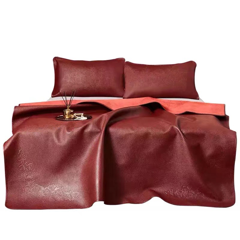 [Whole Leather] Cowhide Mat First Layer Buffalo Leather Mat Three-Piece Set Genuine Leather Mat Manufacturer Wholesale