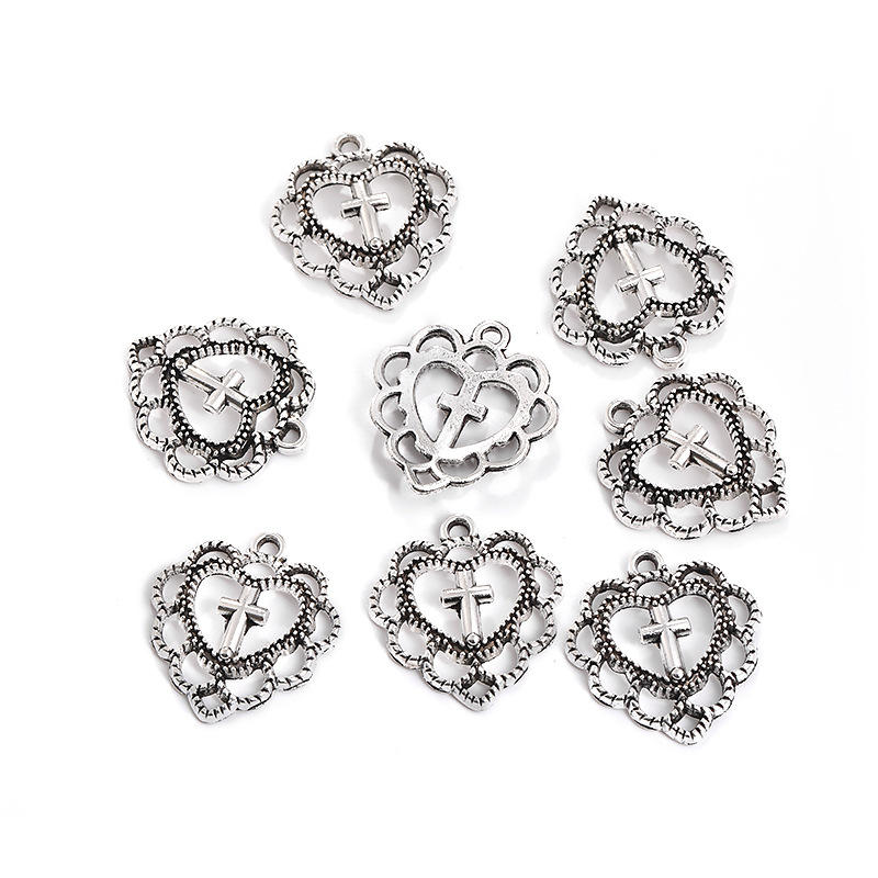 Factory direct retro love pendant alloy jewelry pendant diy necklace bracelet accessories