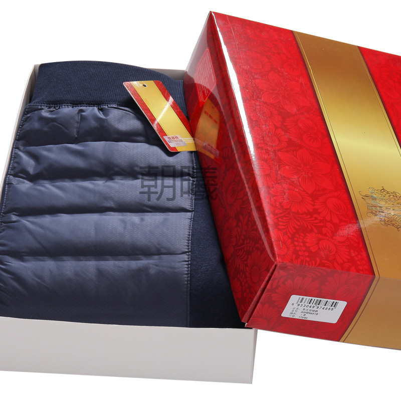 CX Hengyuanxiang genuine goods Men's Down Pants 90% White Duck Down Slim Fit Inner Wearing Cotton Pants Winter Warm Pants fleece-lined Plus