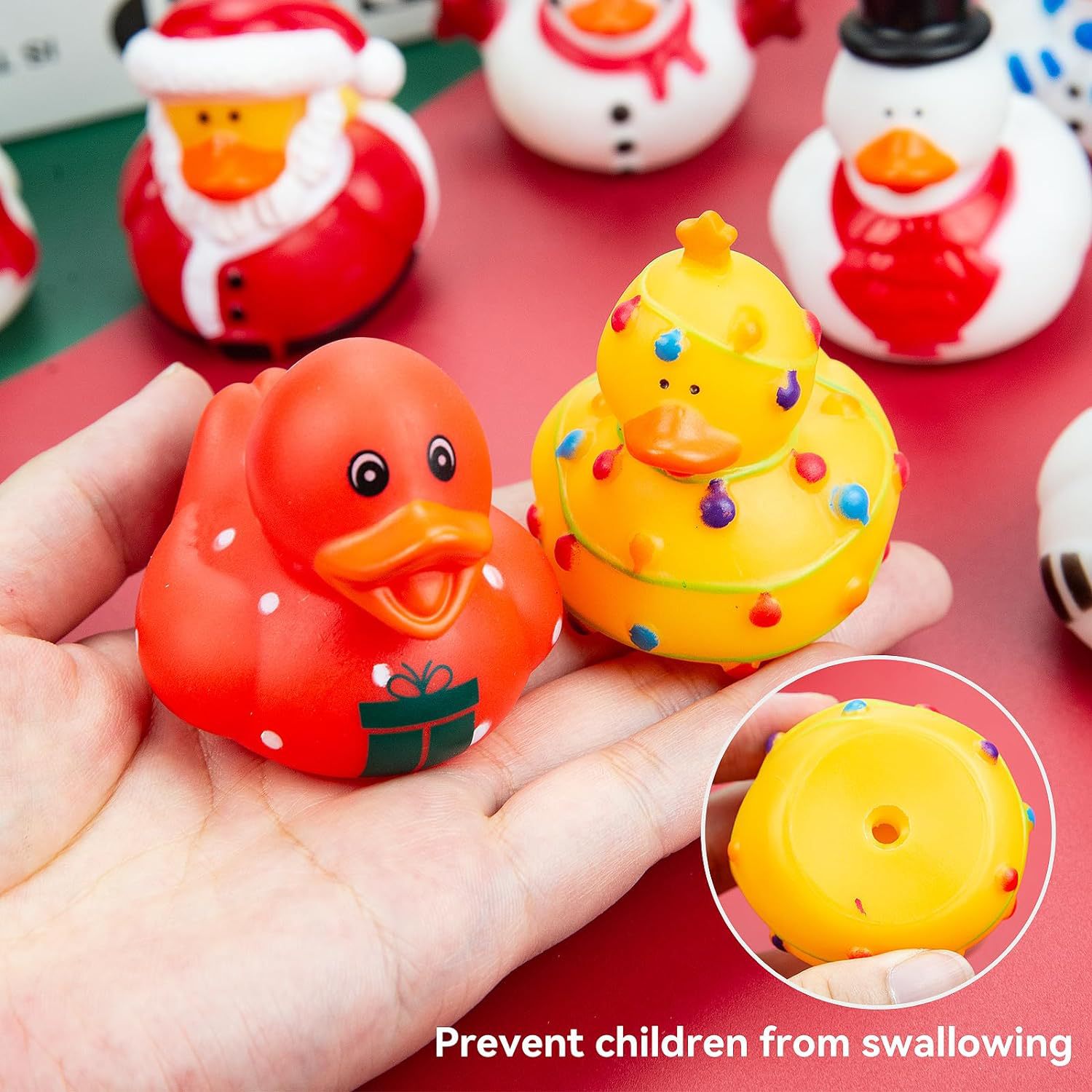 Blind Box Christmas Duck Children's 2 Inch Water Duck Santa Claus Duck New Year Duck Party Decoration Gummed Duck Ornaments