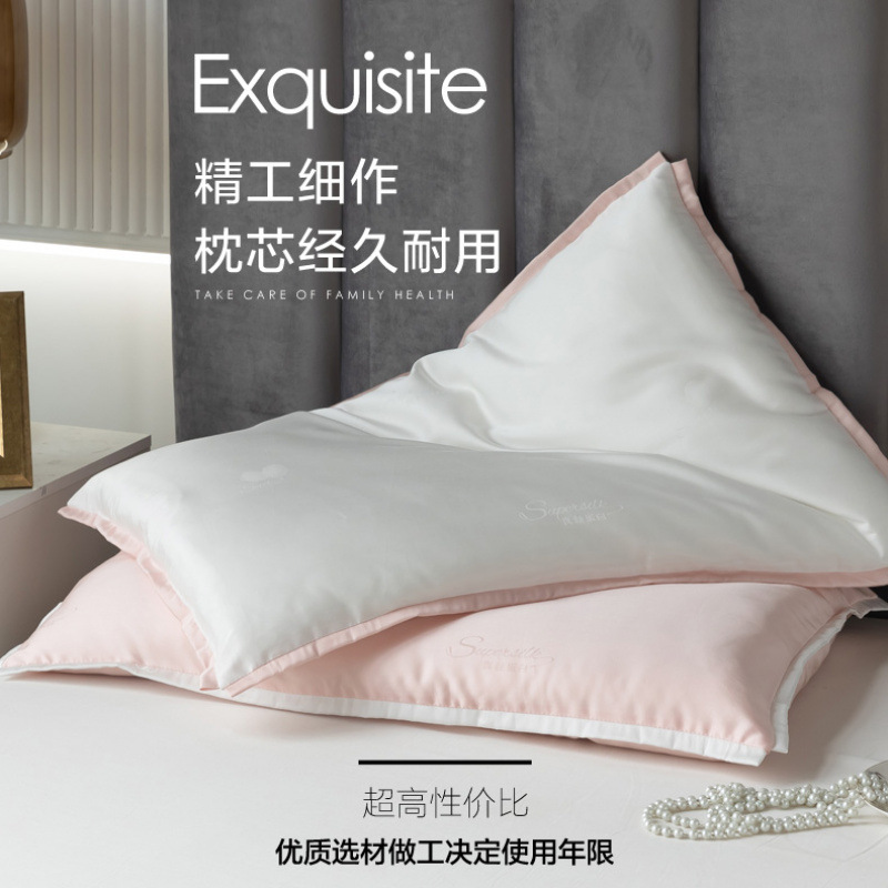 Dropshipping Pillow Core Factory New Pillow Silk Protein Silk Pillow Ultra-Thin Neck Pillow Low Pillow Soft Not Popular