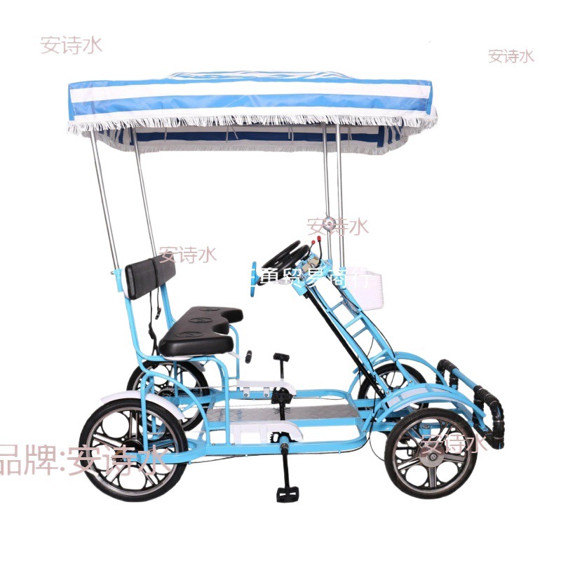 Wholesale New Luxury All-In-One Wheel Four-Wheel Bicycle Double Four-Person Six-Person Attraction Sightseeing Car Rental