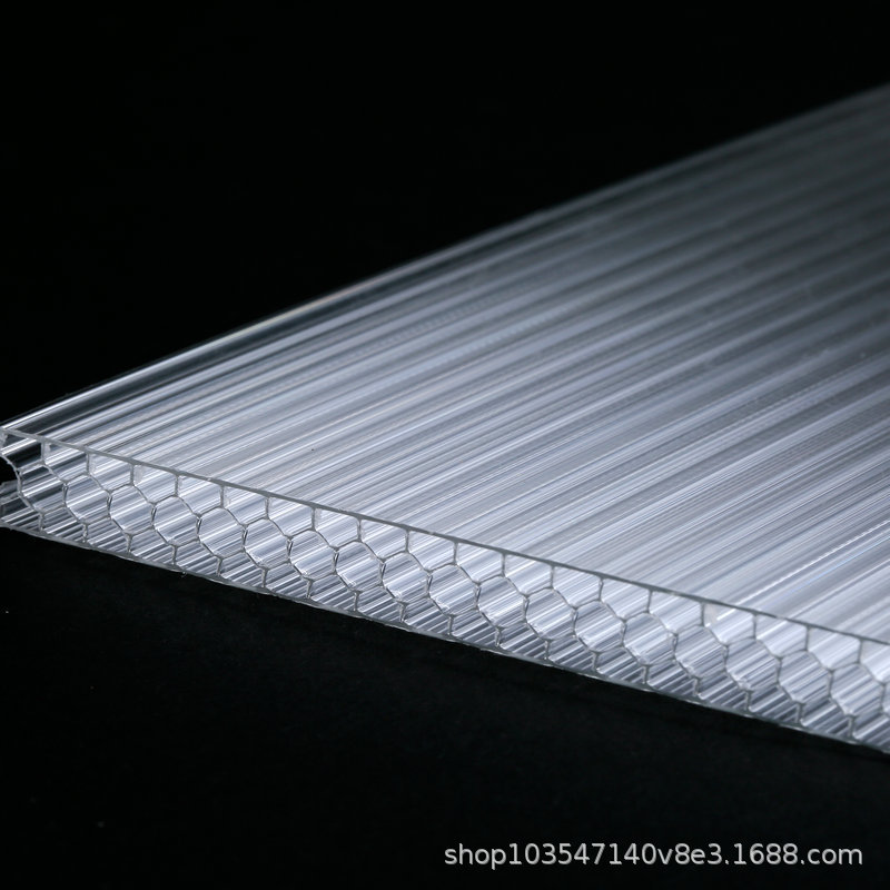 Honeycomb Sunshade Panels Wholesale Sunroom Transparent Lighting Panels Three-Layer Pc Endurance Panels Parking Canopy Hollow Sunshade