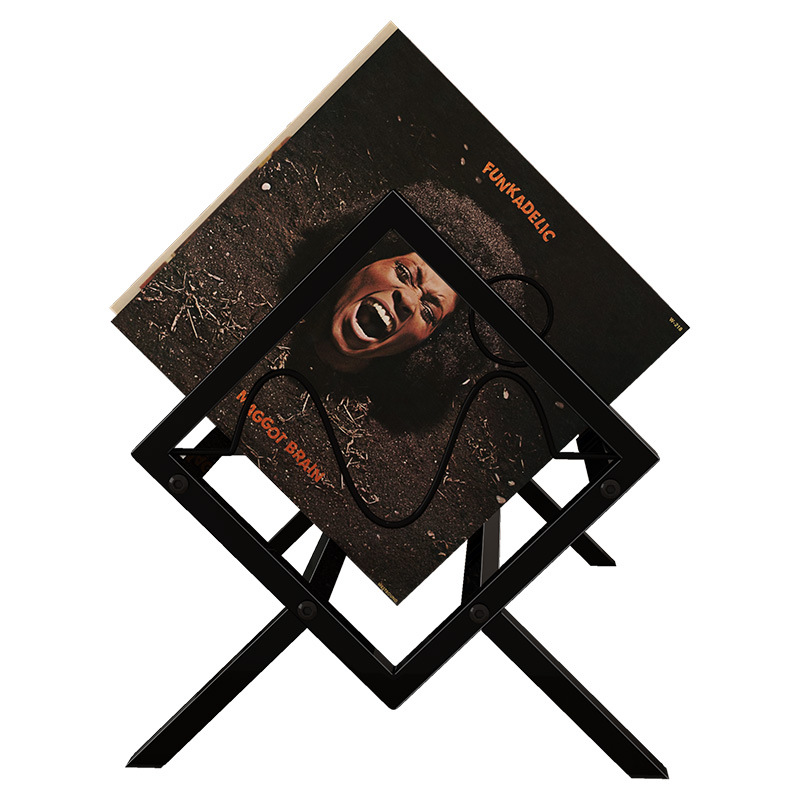 Cross-border Desktop Creative Bookshelf Vinyl Record Storage Rack CD Record Iron Display Rack Metal Magazine Storage Rack