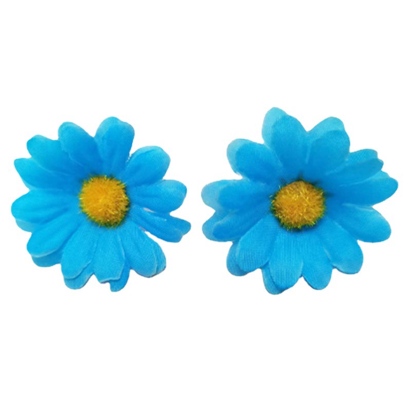 Simulated 4cm Small Chrysanthemum DIY Sun Flower Head Small Daisy Arch Road Leading Flower Arrangement Flower Garland Head Jewelry Wholesale