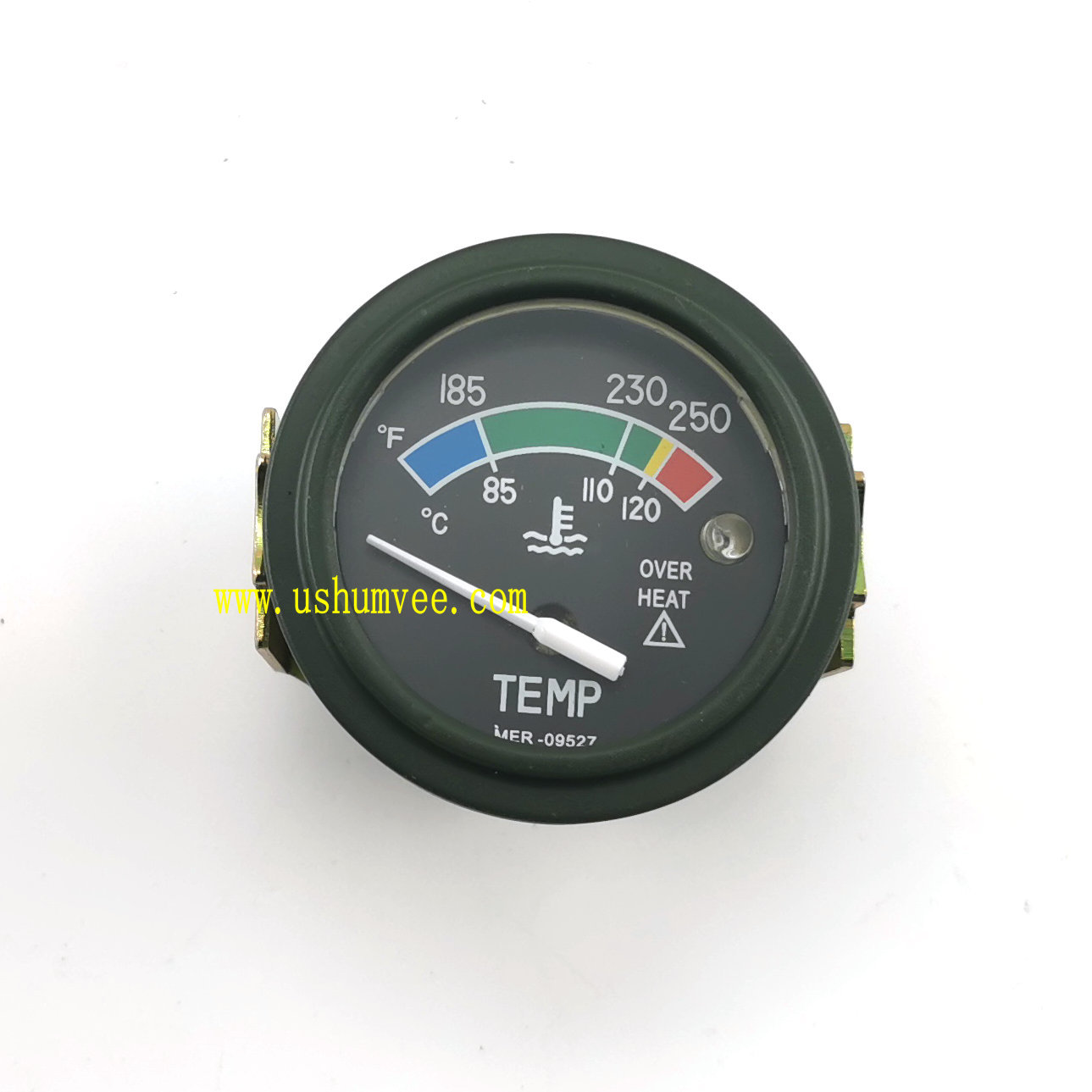 HMMWV 6620-01-534-2370 6015560-61 water temperature meter 24V-250F with indicator light