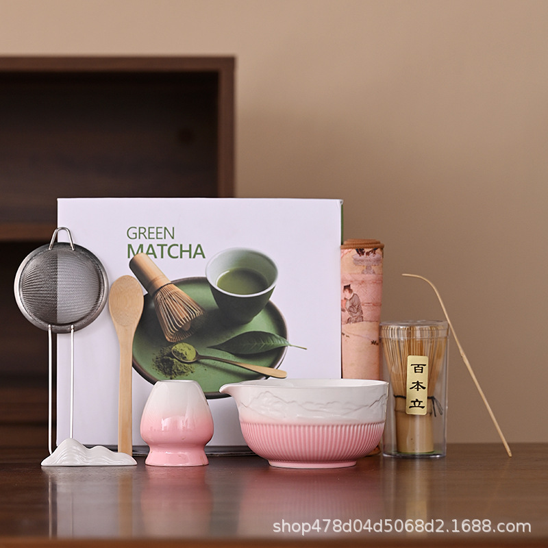 Чаша для матча, японский чайный набор, венчик из бамбука, чайная церемония, кросс-бодерный стиль