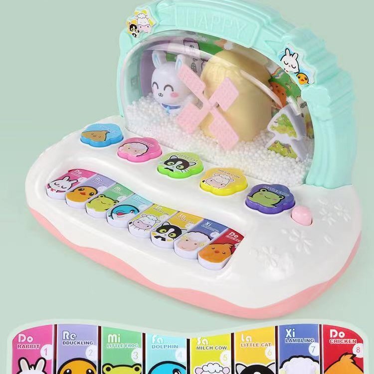 Children's Music electronic organ dream ice snowflake teaching playing piano musical instrument infant electric piano flash toy