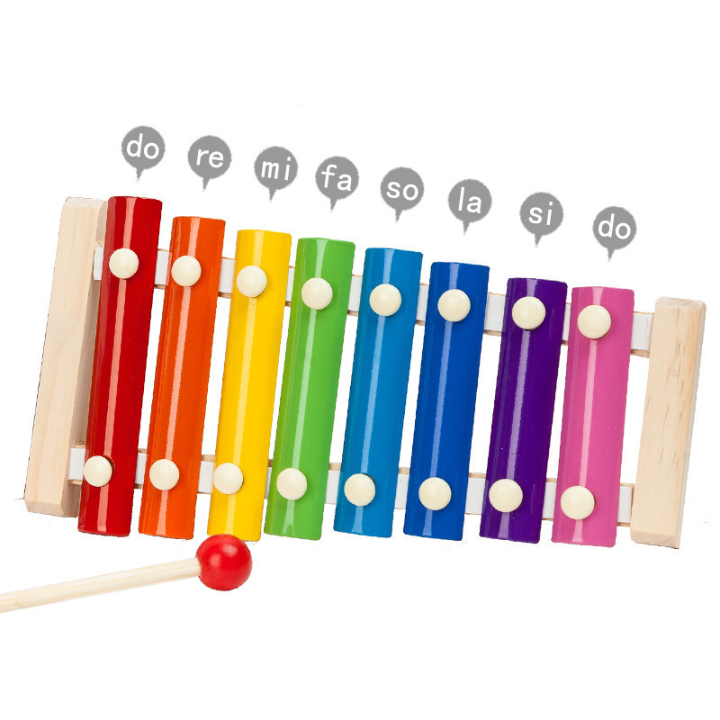 Early Education Baby Toy Baby Beads Around Beads Children's Building Blocks Set Column Knocking Piano Twist Insect Benefiting Intelligence Development Gift