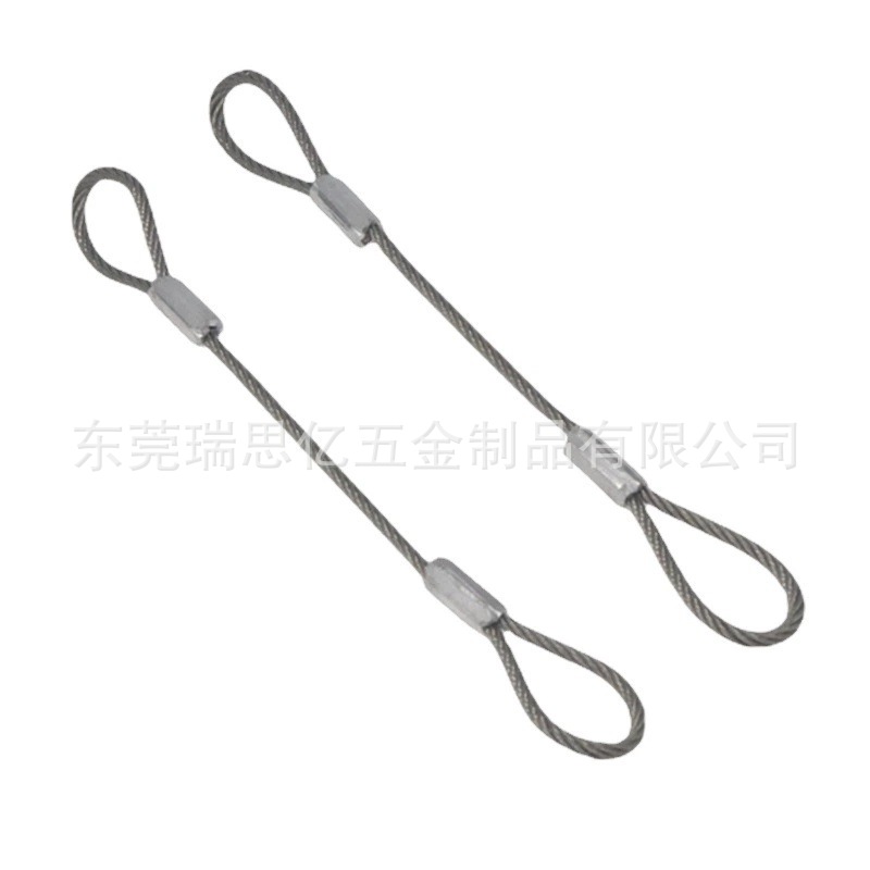 304 Galvanized Stainless Steel Wire Rope Pressed Aluminum Sleeve Terminal Pressed Wire Rope Hook