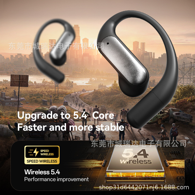Cross-border AI intelligent simultaneous translation wireless bluetooth headset long endurance high color value sports ear-hanging bluetooth headset