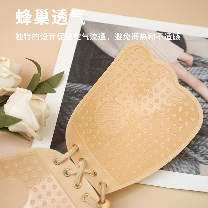 Factory wholesale Lala goddess chest stickers silicone drawstring invisible bra wedding wings strap underwear