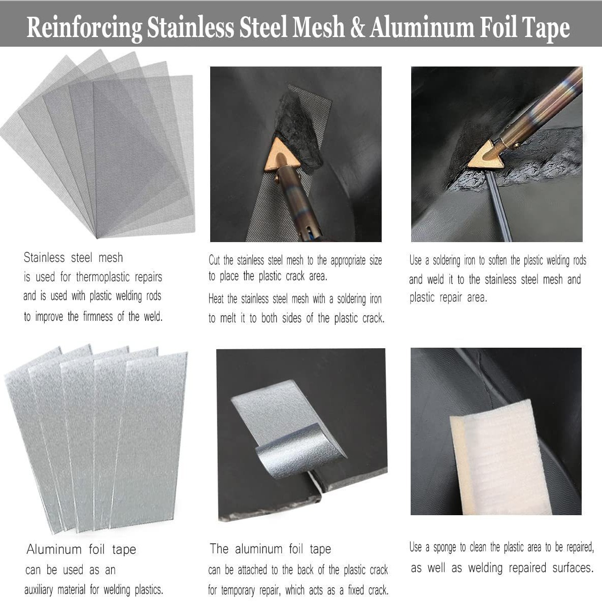 Car bumper plastic repair welding rod 120 pieces plastic welding machine smoothing welding plastic strip TPO PP ABS PC