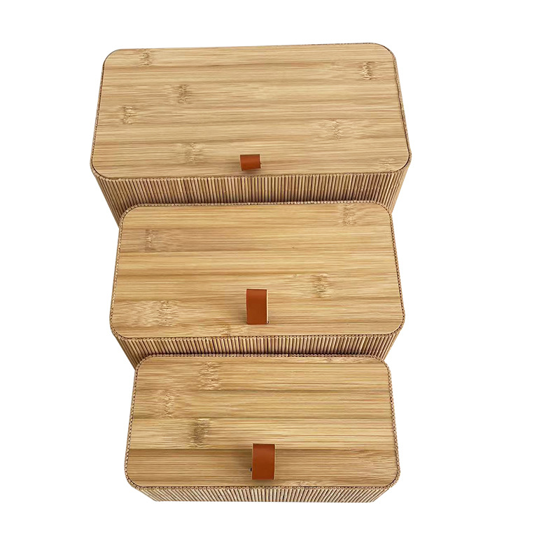 Bamboo woven bamboo box rectangular universal gift box tea box bamboo curtain empty box packaging tea packaging box wholesale