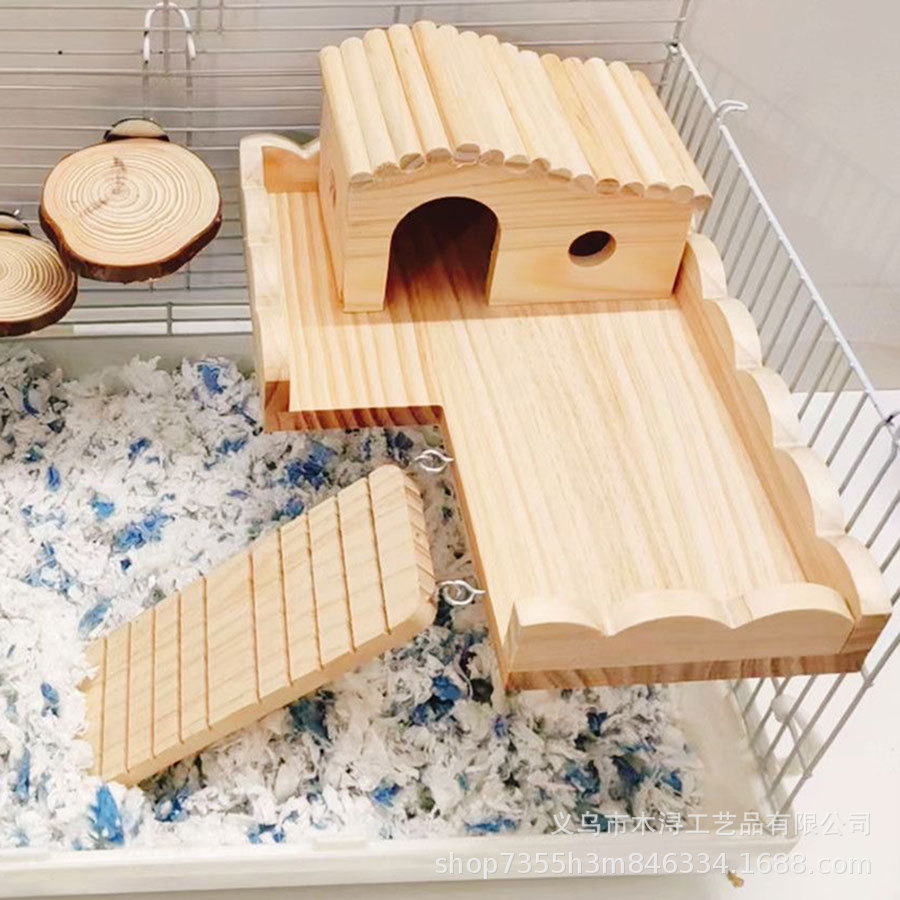 Деревянный домик для хомяков, аксессуары для клеток, платформа для попугаев