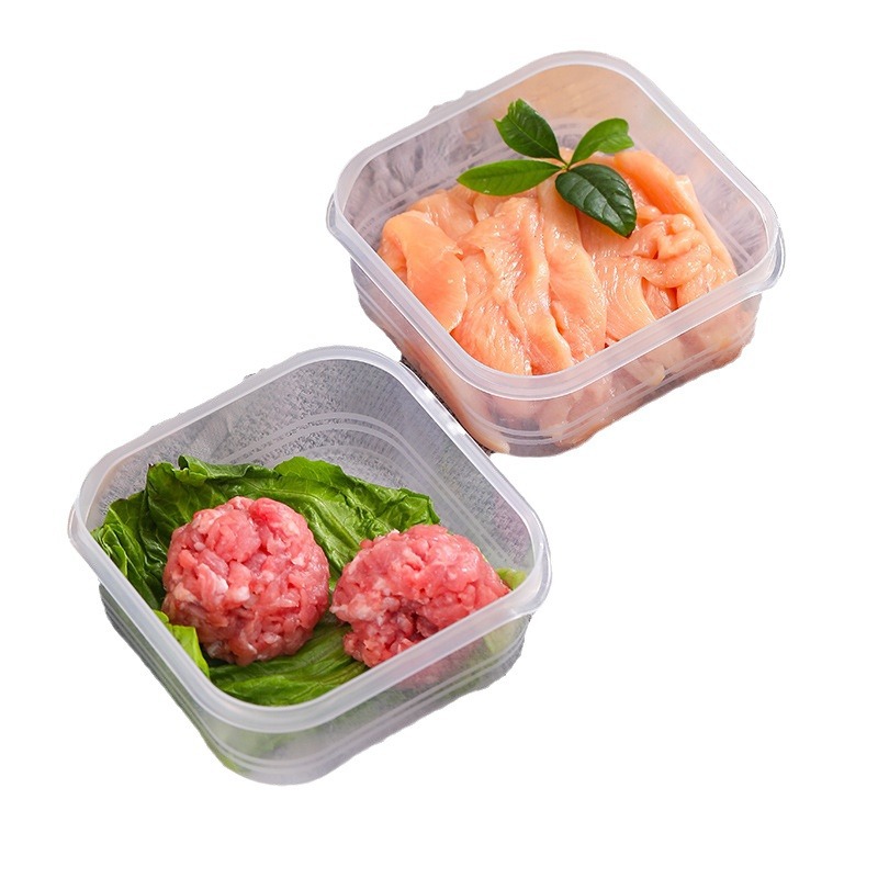 Refrigerator Frozen Meat Storage Box Food-Grade Special Quick-Frozen Meat Packaging Box Sealed Refrigerated Heating Meal Preparation Crisper