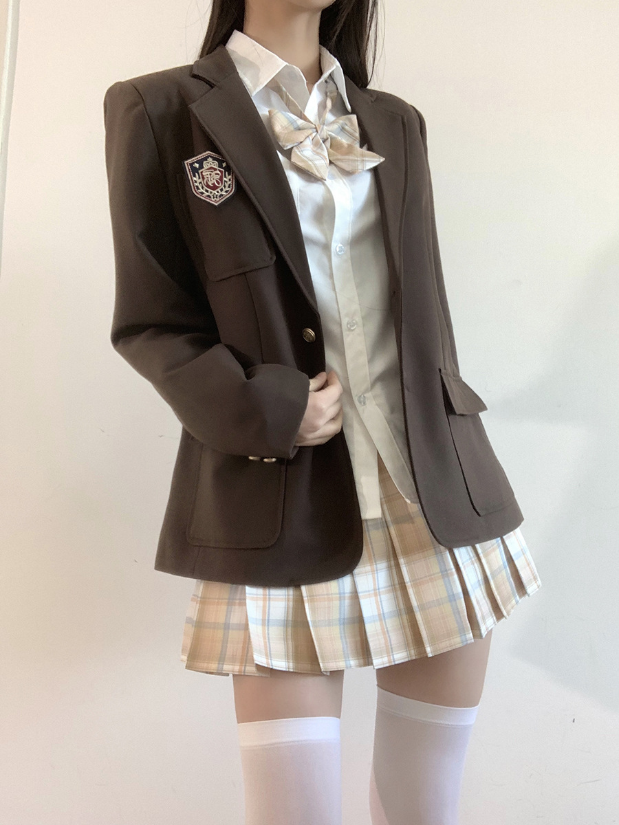 Japanese College Style Suit Black navy blue Tea School Style Suit Jk Uniform Original Paid Skirt Skirt