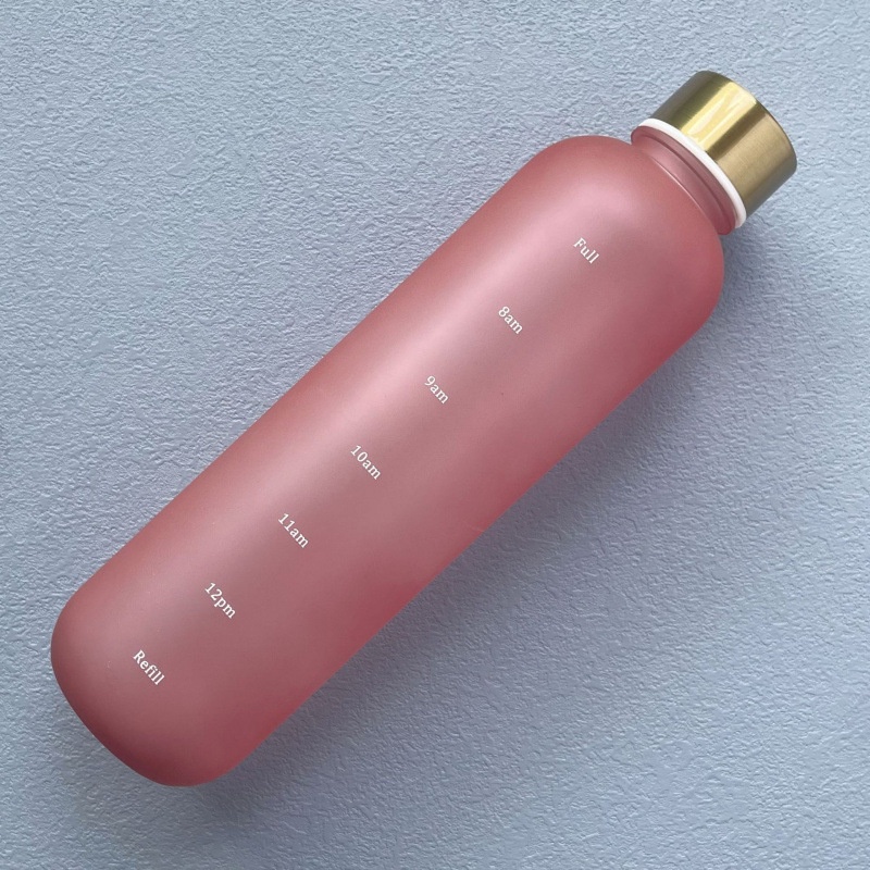 Time Scale Cup, Trendy Large-Capacity Cup, Plastic Transparent Water Cup for Drinking Water Goals, Simple and Stylish Water Cup with High Aesthetic Appeal