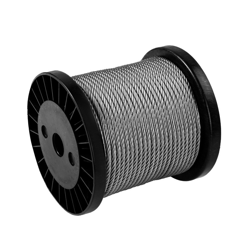 304 stainless steel wire rope manufacturers plastic clothesline power cableway Marine lifting dung scraping stainless steel wire rope
