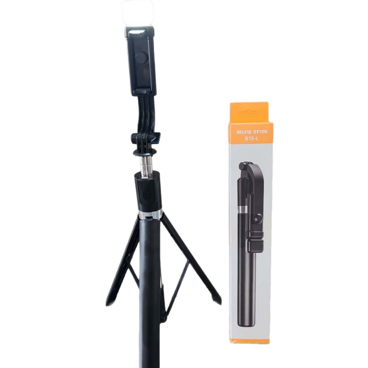 R1S-L Mobile Phone Selfie Stick Bluetooth Tripod 1.8m Body Floor-Standing Telescopic Pole Portable Desktop Lazy Shake