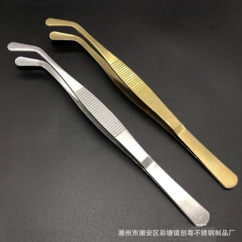 Titanium-plated stainless steel tea clip tea set household washing cup tea clip thickened tweezers kung fu tea tea set manufacturers wholesale