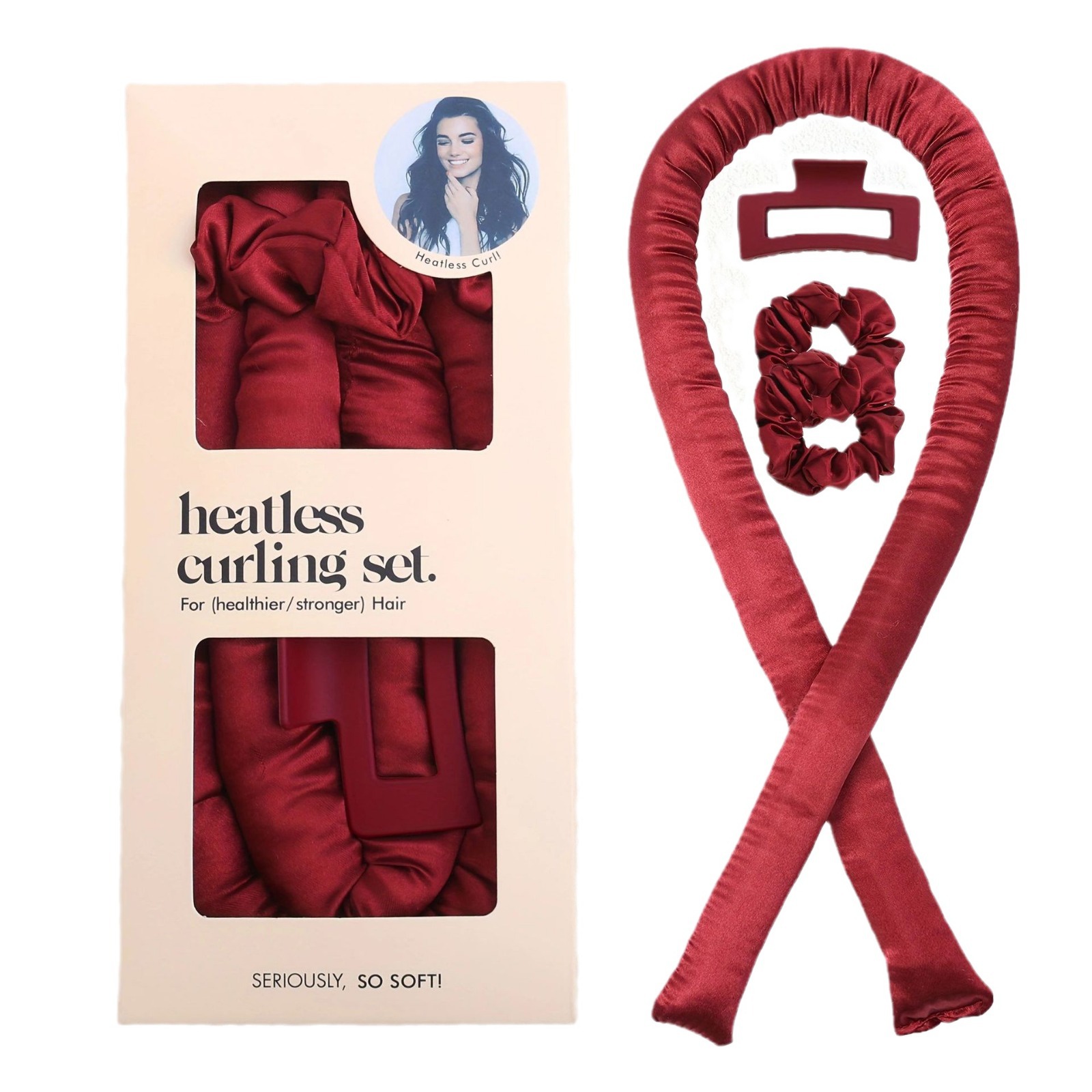 Curling iron satin heatless curling iron suit sleep hairdressing lazy tie dye color curling cross-border factory direct supply