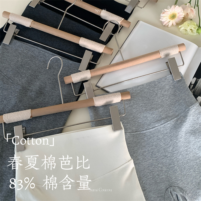 Spring and Summer Cotton Barbie Pants Slim Plain Leggings Women's New Ultra-thin High Waist Stretch Shark Pants Breathable