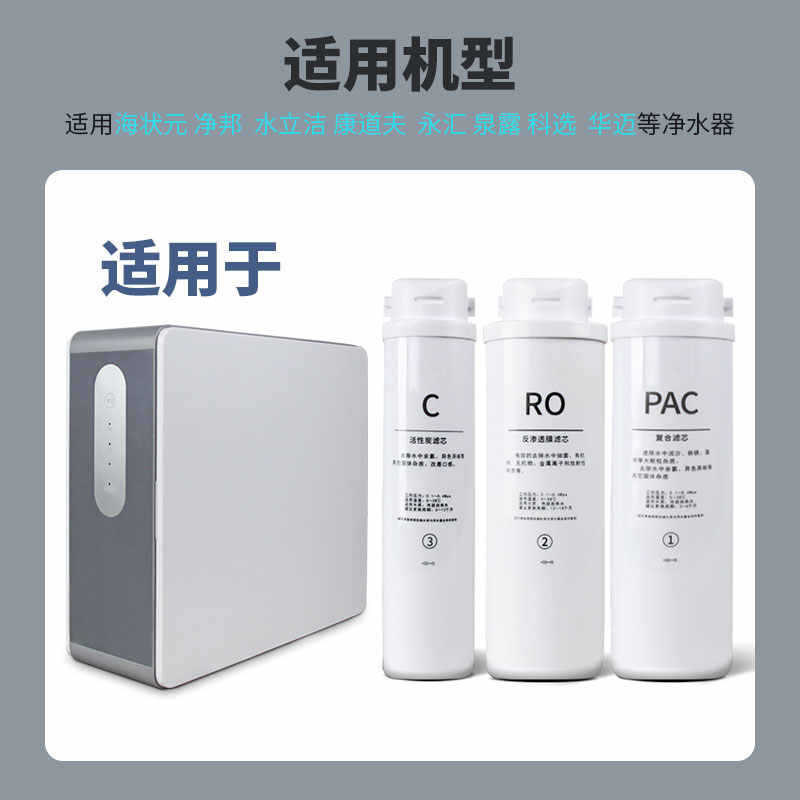 Water Purifier 400G500G Composite Snap-On Pp Reverse Osmosis Ro Rear Carbon Multi-Brand Universal Water Purifier Filter Element