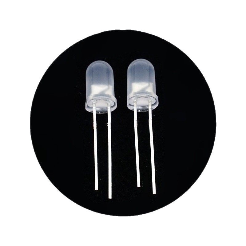 F5 Round Head Mist Red Light Bead with Edge Straight Plug Light Emitting Tube Short Foot 5mm Light Source Diode Led Light Wholesale Factory