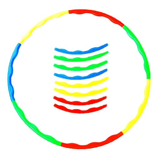 Пластиковый хула-хуп для утренней зарядки в детском саду
