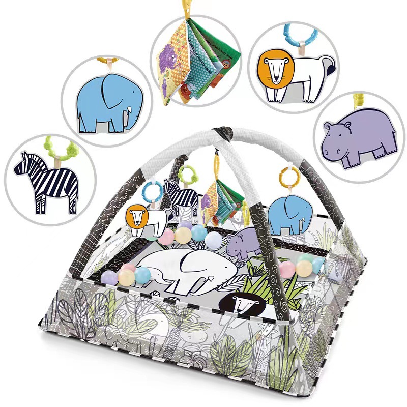 Square Game Blanket Baby Cartoon Animal Ocean Ball Pool Crawling Mat Amazon Cross Border New Product Baby Gym Rack