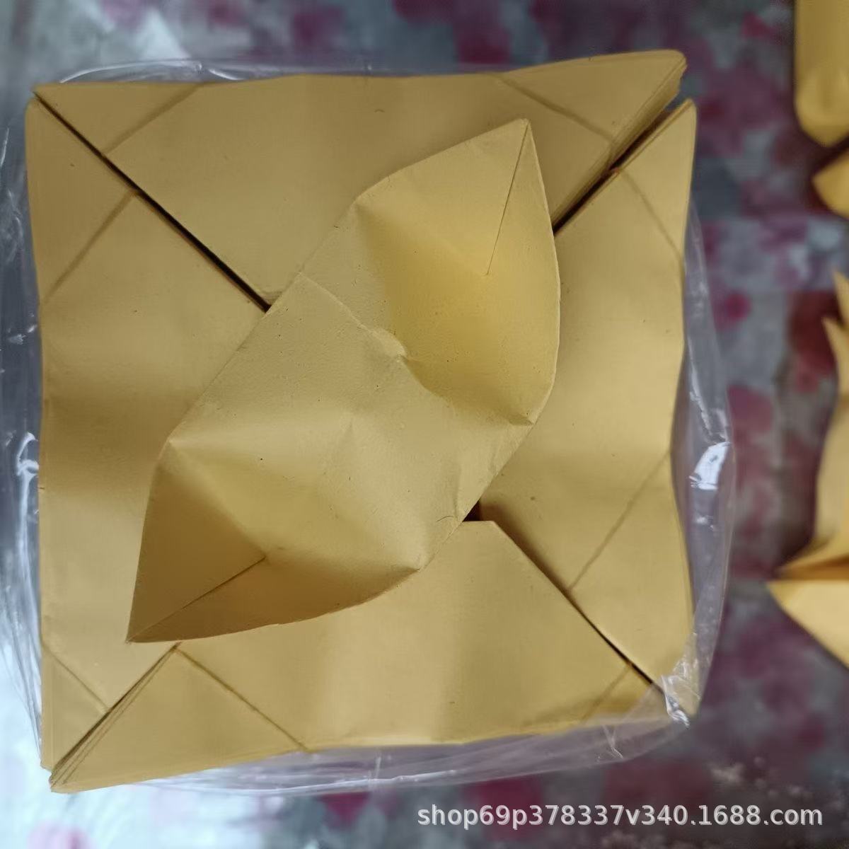Yellow Paper Ingots, Solid Color, No Film, No Odor, Multi-Size Factory Direct Sales Semi-Finished Folding Paper with Bags