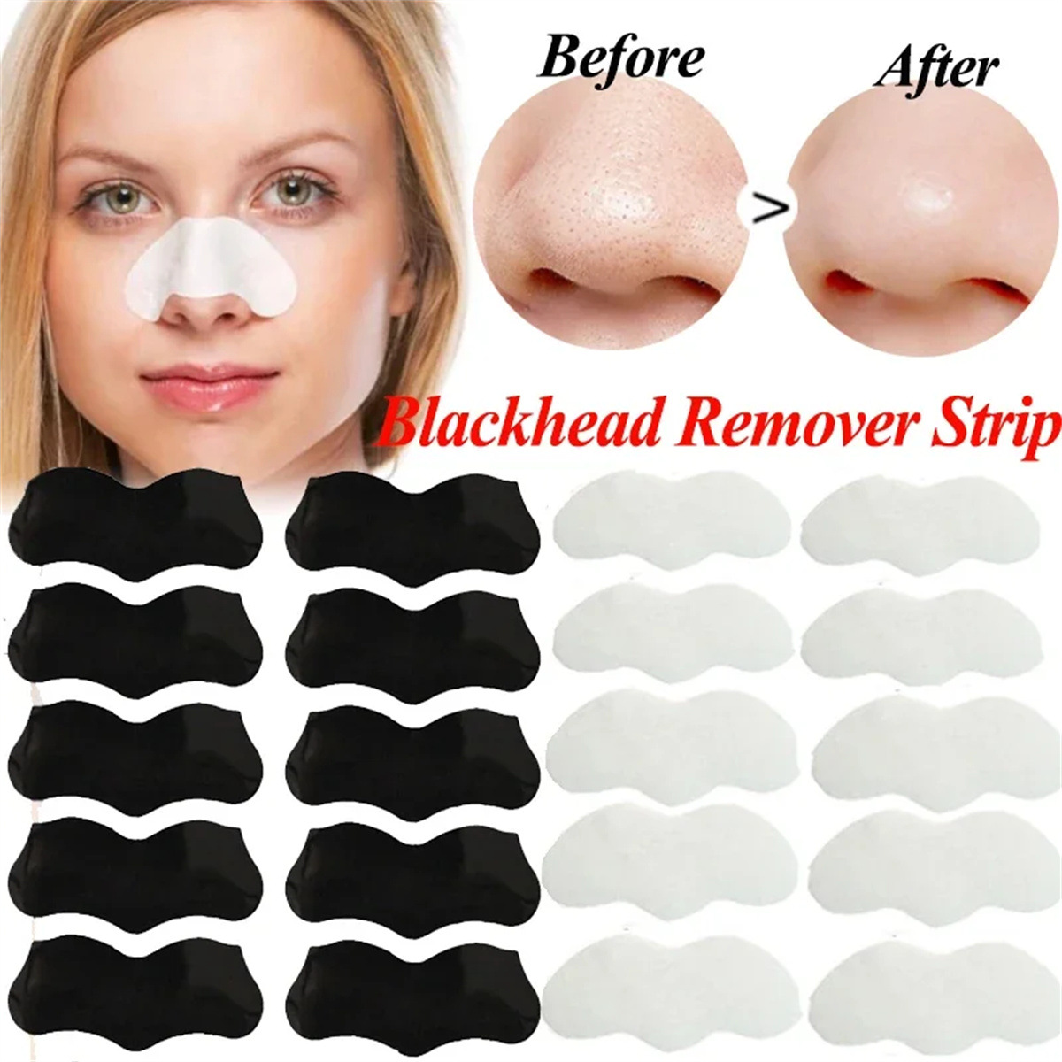 A Large Number of Spot Bamboo Charcoal Blackhead Removal Nose Patch to Shrink Pores and Remove Acne t Zone Blackhead Removal Nose Patch Pig Nose Patch Factory