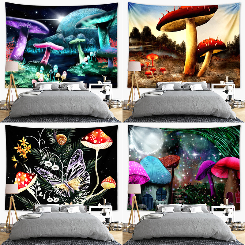 Cross-Border Popular Tapestry Amazon Tuem Tapestry Hanging Bushiyin Tapestry Custom Background Cloth Bohemian Tapestry