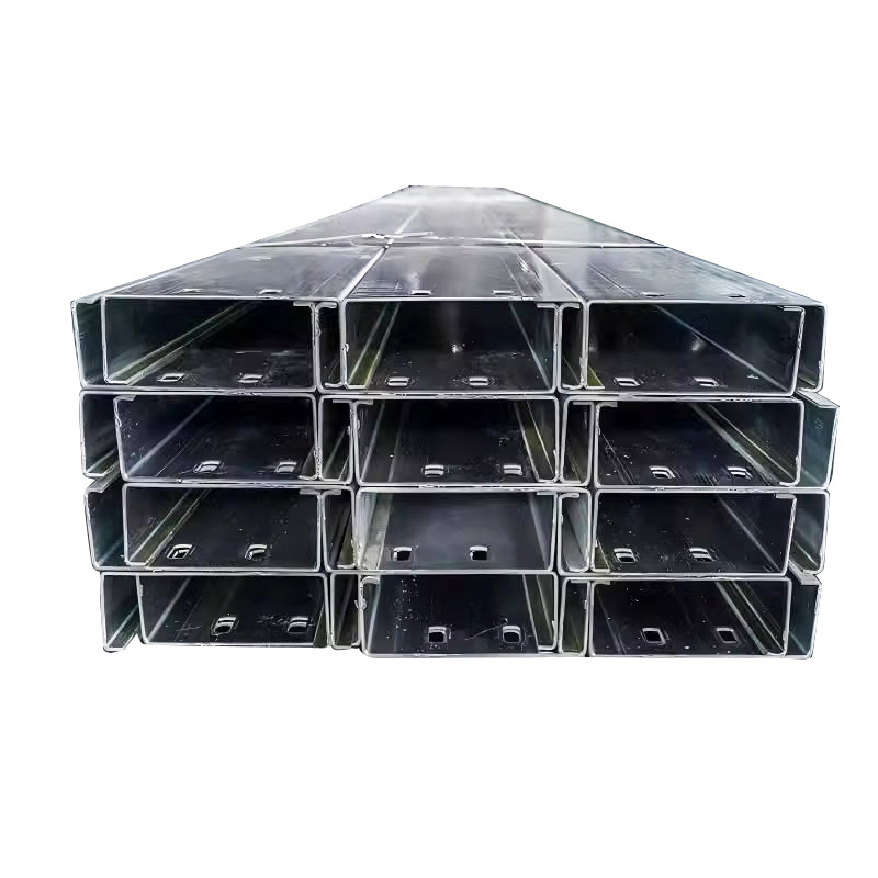 Zhanjiang In-Stock C-Shaped Steel Galvanized Steel Photovoltaic Brackets Hot-Dip Galvanized C-Shaped Channel Curved Steel Structure Roof Rafters