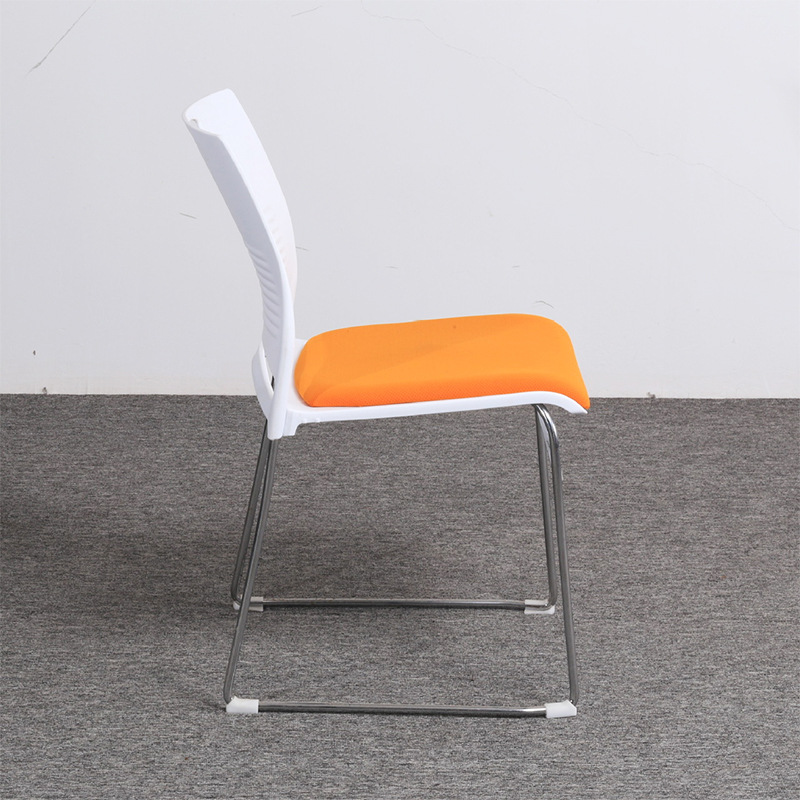 Cross-border in stock Solid Steel Bar Training Chair Staff Office Conference Chair Simple Bow Computer Backrest Chair