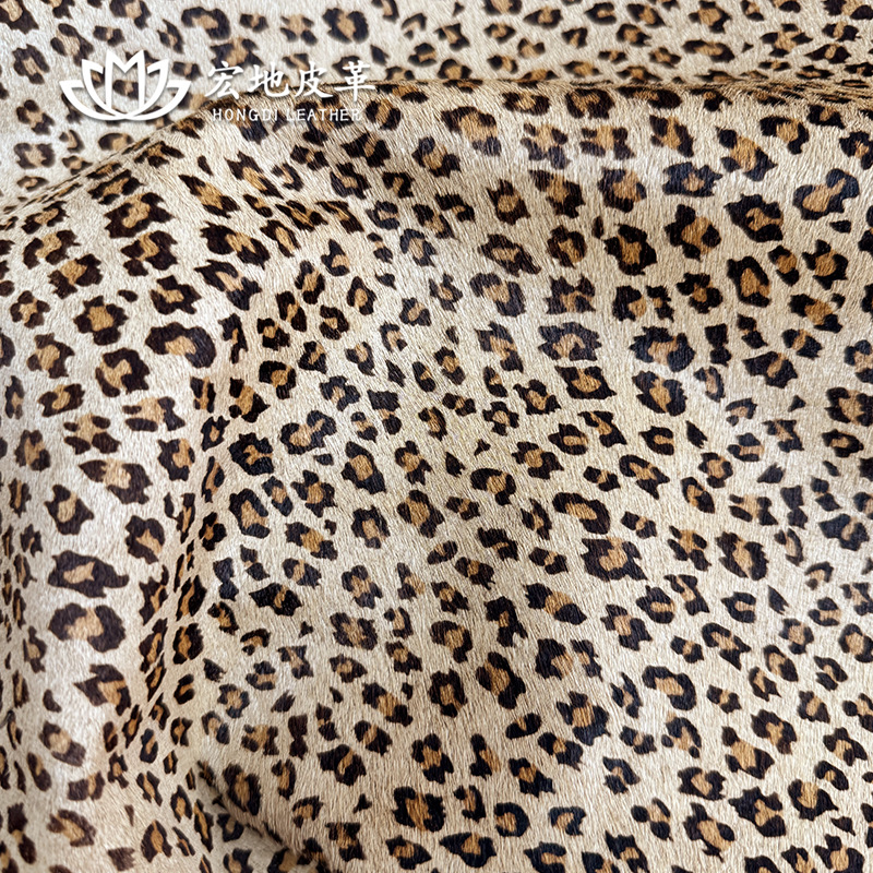 Popular Genuine Leather Leopard Print Horse Hair Downstream Popular Cow Hair Print Horse Fur Leather Upper Original Leather Manufacturer Wholesale