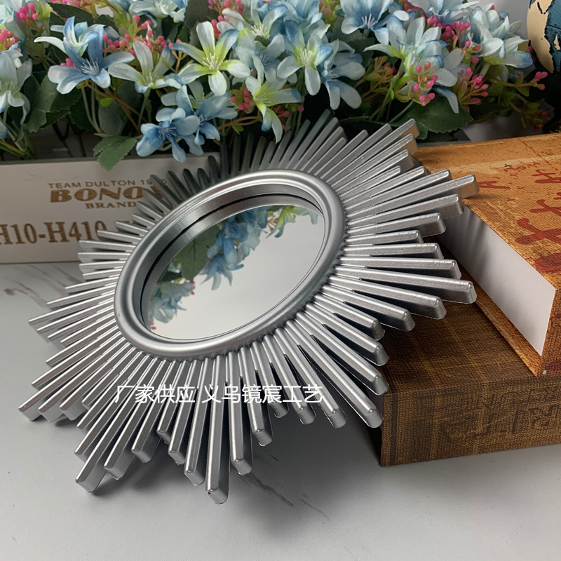 European-style mirror living room decorative mirror three-piece set of dining side hanging mirror background wall entrance creative wall hanging sunglasses