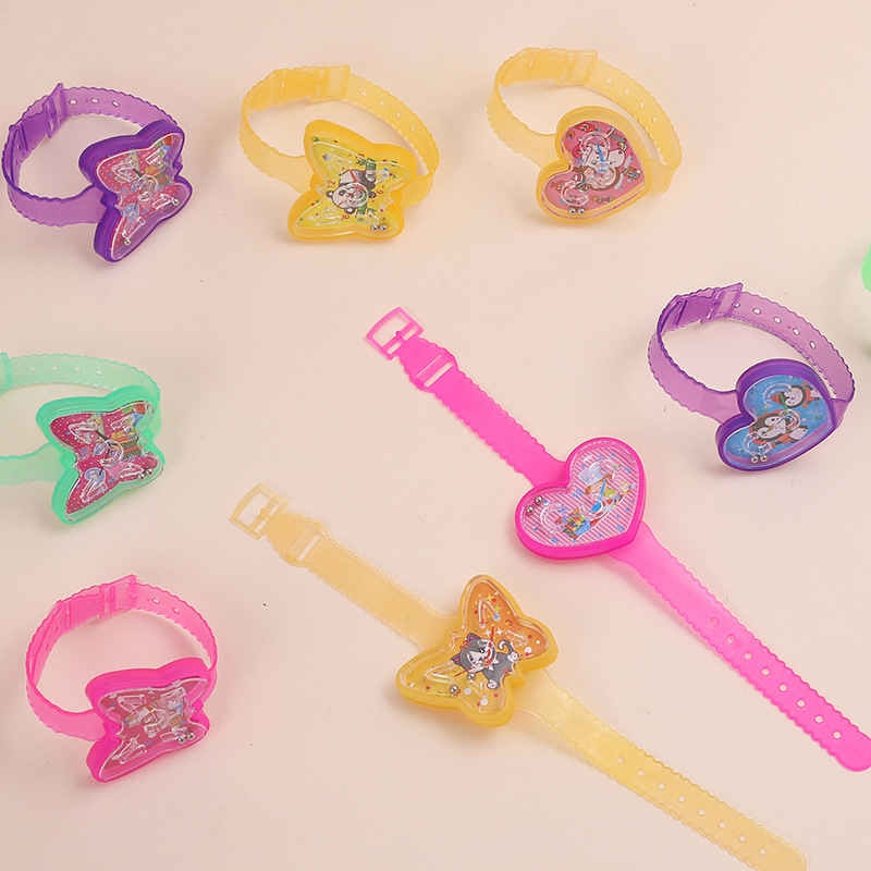 Children's cartoon cute heart butterfly maze watch maze toy cross-border accessories wholesale