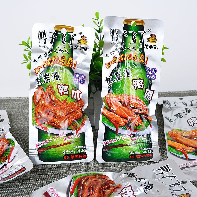 Duck Flying Dragon Rock bubble duck palm duck feet duck feet duck wings wing root stewed duck meat snack Net red leisure food wholesale
