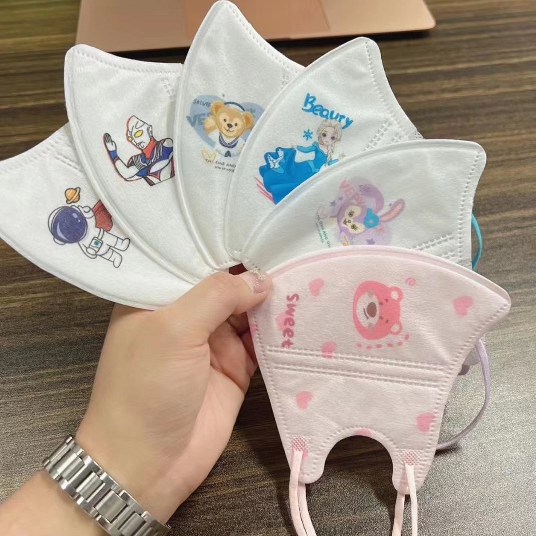 Индивидуально упакованная одноразовая милая маска с мультяшным рисунком Эльзы принцессы Стеллаулу 3D стерео детская маска для детей