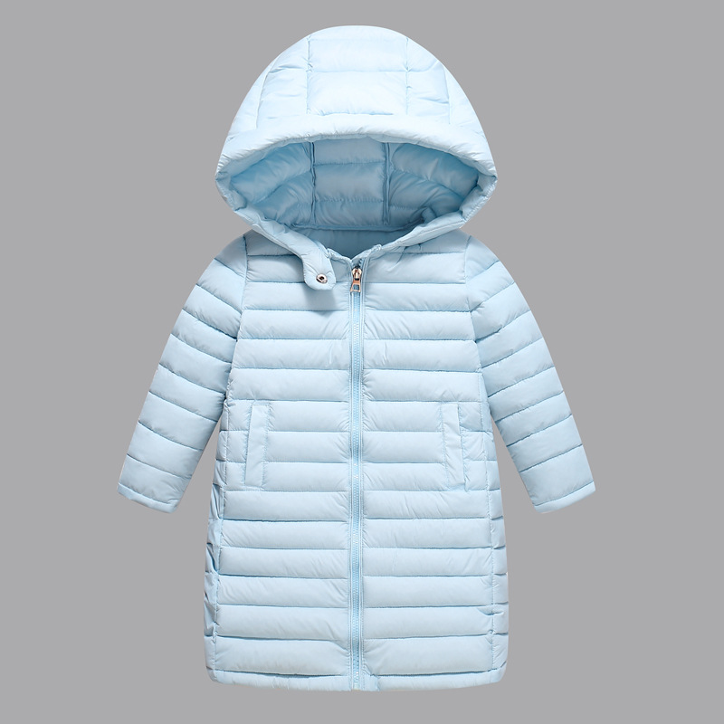 Girls' Thickeneded Cotton Outwears 2025 New Cotton Outwears Boys' Cotton-Padded Jackets Medium and Large Kidsren's Over-The-Knee Mid-Length Outwears Kidsren's Winter Clothing