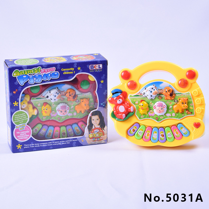 Cross-border foreign trade children's music animal electronic organ multifunctional early education piano musical instrument educational English toys wholesale