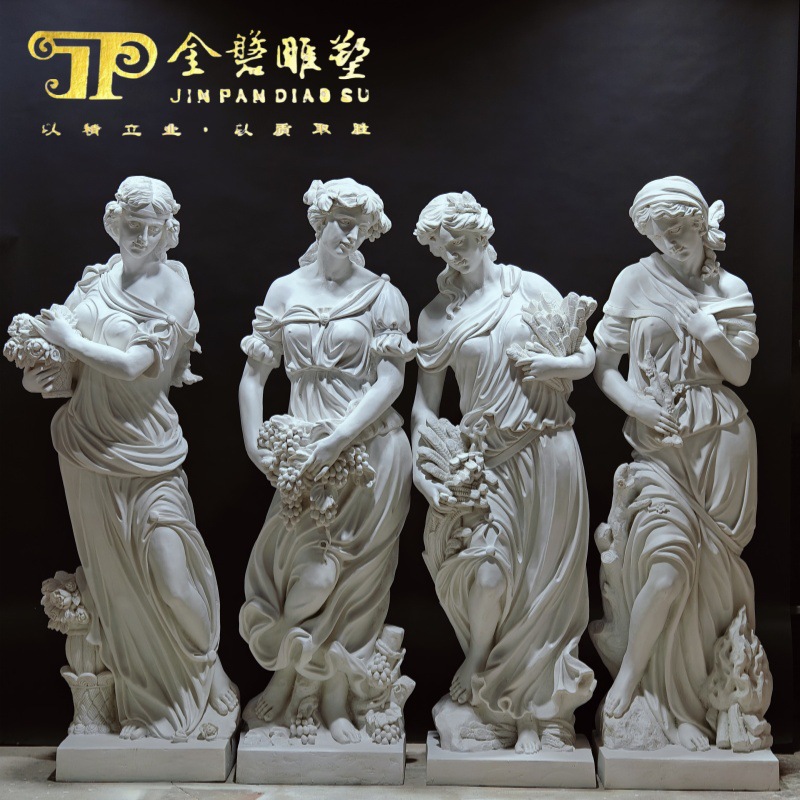 Sandstone Fiberglass Imitation Cast Copper Cement European Style Angel Statue Sculpture Ornaments Indoor and Outdoor Hotel Artificial Stone Sculpture