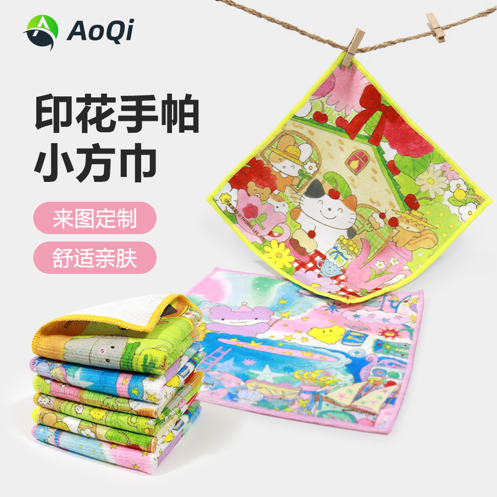 Платок с принтом, микрофибра, рекламный платок, кастомизированный