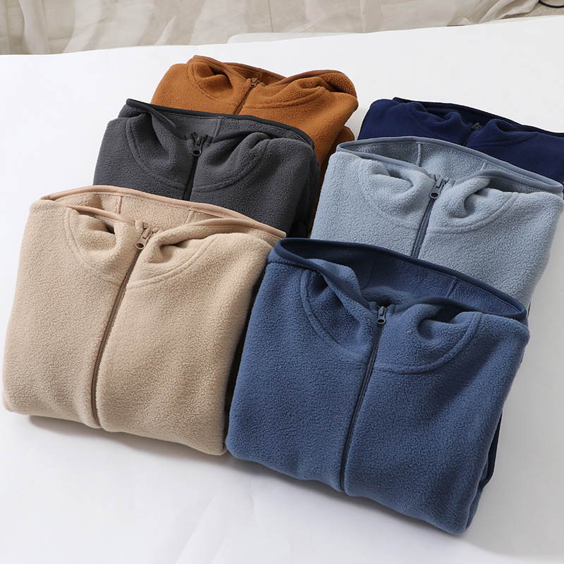 Children's Autumn and Winter Polar Fleece Coat Thickened Warm Breathable Cardigan Jacket for Children and Children Fashionable School Uniform Warm