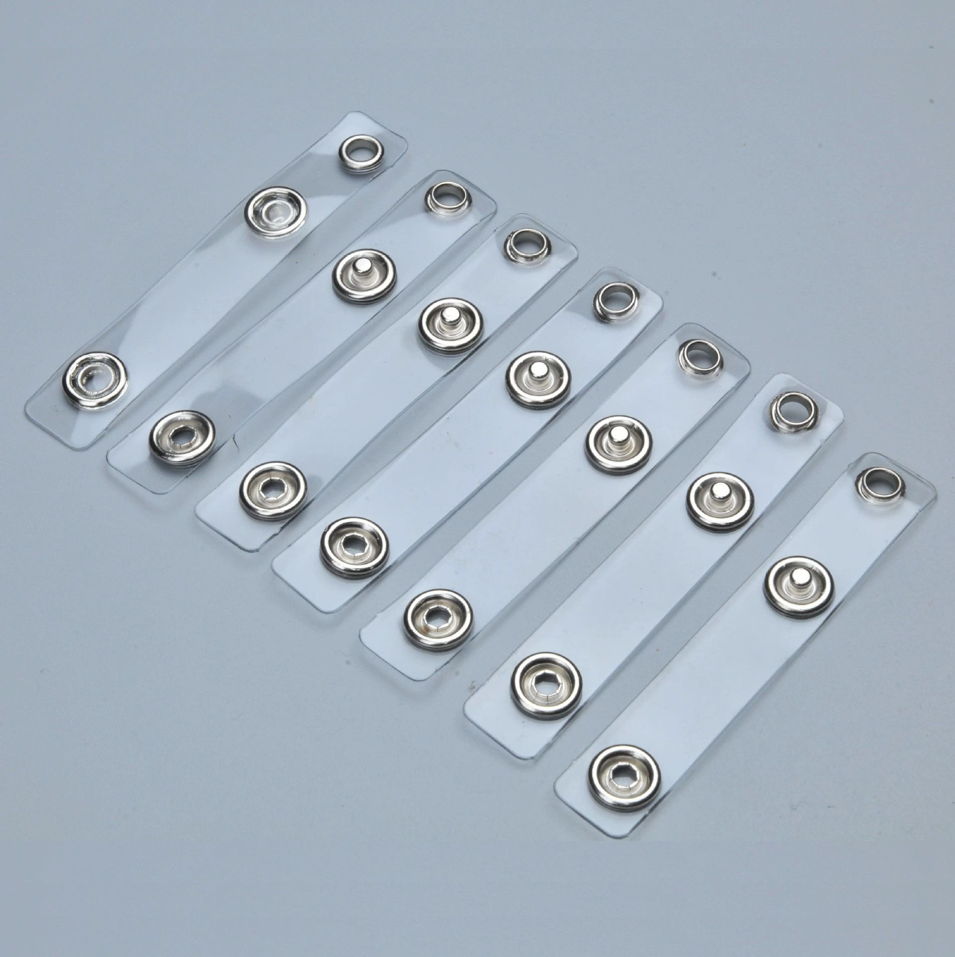 Leather Strip Mesh Colorful Round Head Leather Strip Telescopic Buckle Easy-Pull Buckle Easy-Pull Pvc Leather Strip Button Accessories Keychain