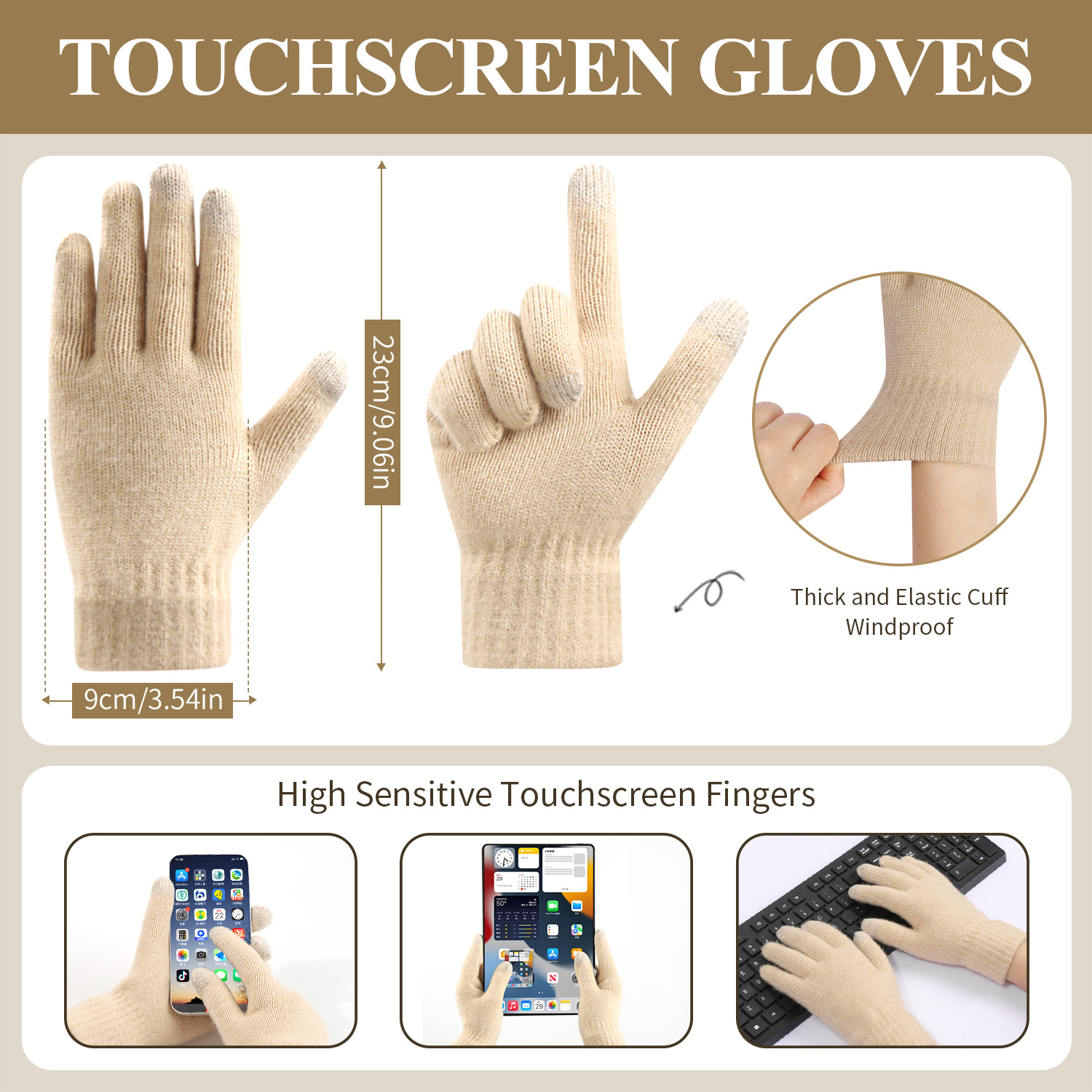 Amazon Knitted Hat Scarf Gloves Three-piece Set Women's Autumn and Winter Outdoor Warm Double-layer Wool Knitted Hat